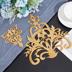 8Pcs 2 Styles Floral Pattern Polyester Computerized Embroidery Iron on/Sew on Patches&nbsp;PATC-NB0001-17