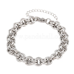 304 Stainless Steel Double Link Chain Bracelets for Women&nbsp;SA-H001-23P