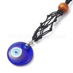 Handmade Evil Eye Lampwork Pendant Decoraton&nbsp;HJEW-JM02027-01