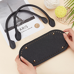 Imitation Leather Crochet Bag Nail Bottom & Sew on Bag Handles Set&nbsp;DIY-WH0308-342B