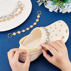 1 Set Alloy Crystal Rhinestone Moon & Sun Link Shoe Decoration Chain&nbsp;FIND-PH0009-94