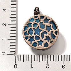 Natural Blue Banded Agate(Dyed & Heated) Pendants&nbsp;G-P560-01R-16