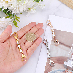 3Pcs 3 Colors PU Leather Alloy Crub Chain Purse Strap Extenders for Purse Making&nbsp;PURS-CL0001-11B