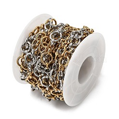 Two Tone 304 Stainless Steel Ring Link Chains&nbsp;CHS-K018-45GP