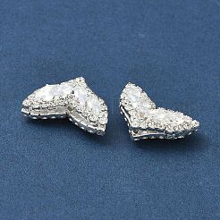 Brass Micro Pave Cubic Zirconia Pendants&nbsp;KK-S336-04S-A