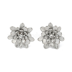 304 Stainless Steel Crystal Rhinestone Stud Earrings&nbsp;EJEW-G423-15P