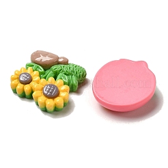 Sunflower/Rabbit/Strawberry Opaque Resin Decoden Cabochons&nbsp;CRES-B019-08