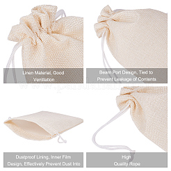 Burlap Packing Pouches Drawstring Bags&nbsp;ABAG-BC0001-07A-18x13