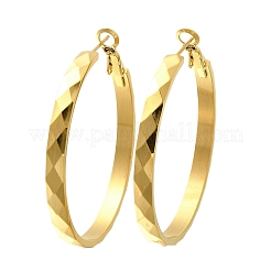304 Stainless Steel Hoop Earrings for Women&nbsp;EJEW-C096-43G-01
