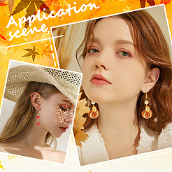 DIY Thanksgiving Day Alloy Enamel Dangle Earrings Making Kits&nbsp;DIY-SC0027-53