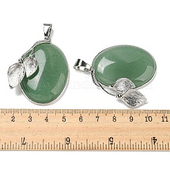 Natural Green Aventurine Pendants&nbsp;G-Z050-05C