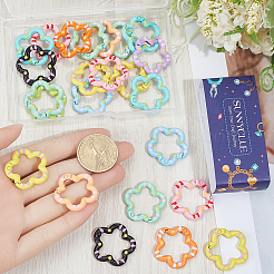 26Pcs Spray Painted Alloy Spring Gate Rings&nbsp;FIND-SC0022-55