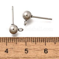 201 Stainless Steel Stud Earring Findings&nbsp;STAS-R156-01P-03