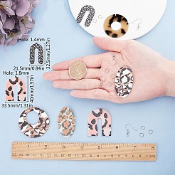 DIY Leopard Print Pattern Earring Making Kits&nbsp;DIY-SC0012-002