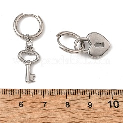 304 Stainless Steel Pendants Hoop Dangle Earrings&nbsp;EJEW-JE07316
