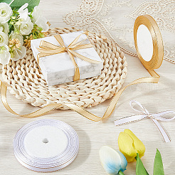 2 Rolls 2 Colors Gold Edged Polyester Ribbon&nbsp;OCOR-CY0003-11