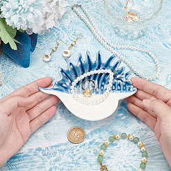 Conch Shape Ceramic Jewelry Plates&nbsp;AJEW-WH0083-92A