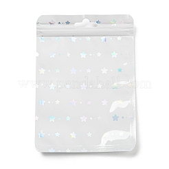 Rectangle Glitter Holographic Plastic Yin-yang Zip Top Gift Bags&nbsp;OPP-E004-01B-A02