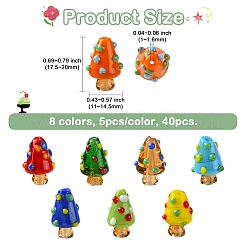 40Pcs 8 Colors Handmade Lampwork Bumpy Beads&nbsp;LAMP-CJ0002-40