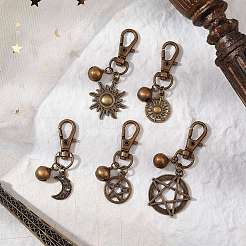 Alloy Star Sun Moon Pendants Decoration&nbsp;HJEW-JM02282
