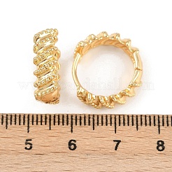 Brass Twist Hoop Earrings&nbsp;EJEW-G446-03G