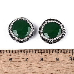 Natural Agate Rhinestone Beads&nbsp;G-Q487-03D