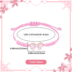 24Pcs Alloy Enamel Bowknot Link Bracelets&nbsp;BJEW-BM0001-03