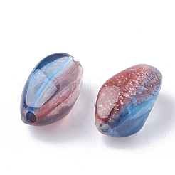 Two Tone Transparent Spray Painted Acrylic Bead&nbsp;ACRP-T005-30