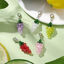 Grape Glass Pendant Decoration&nbsp;HJEW-JM02594