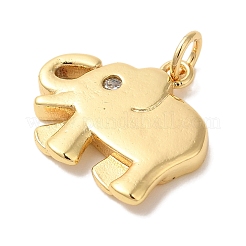 Rack Plating Brass Micro Pave Cubic Zirconia Pendants&nbsp;KK-L220-025G