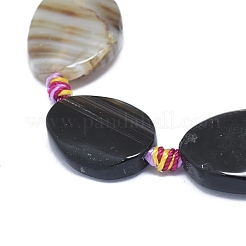 Natural Banded Agate/Striped Agate Beads Strands&nbsp;G-L544-014