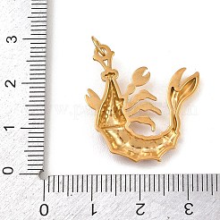 304 Stainless Steel Enamel Pendants&nbsp;STAS-I365-05G-01
