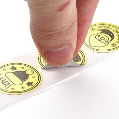 Christmas Themed Flat Round Roll Stickers&nbsp;LS-DIY-B045-12
