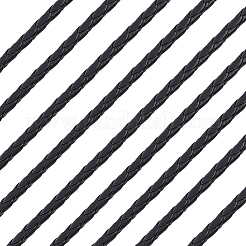 5M Braided Round PU Leather Jewelry Cord&nbsp;OCOR-GF0004-96A-01