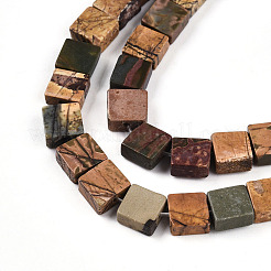 Natural Picasso Jasper/Polychrome Jasper Beads Strands&nbsp;G-N346-05A-03