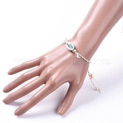 Adjustable Braided Bead Bracelets&nbsp;BJEW-JB05152-01