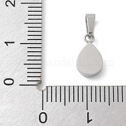 Ion Plating(IP) 304 Stainless Steel Micro Pave Cubic Zirconia Pendants&nbsp;STAS-Z107-02P-03