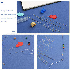 Iron Collapsible Big Eye Beading Needles&nbsp;SENE-PW0020-01P