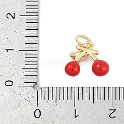 Brass Enamel Charms&nbsp;KK-Q028-34G