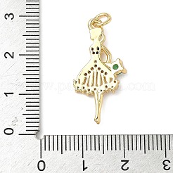 Brass Micro Pave Cubic Zirconia Pendants&nbsp;ZIRC-I356-08G-03