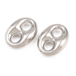 Brass Oval Links Connector Charms&nbsp;KK-H292-47P-01