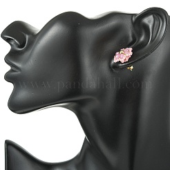 Natural Malaysia Jade Stud Earrings&nbsp;EJEW-MZ00742-01