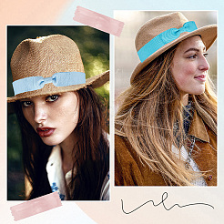 6Pcs 6 Colors Bowknot Polyester Hat Belt&nbsp;FIND-CP0001-75