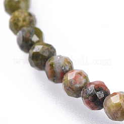 Natural Unakite Beaded Necklaces&nbsp;NJEW-JN02492-05