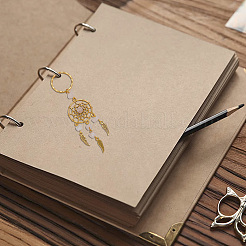12Pcs Woven Net/Web with Feather Natural & Synthetic Gemstone Pendant Keychain&nbsp;KEYC-PH0001-80