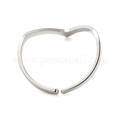 Non-Tarnish 304 Stainless Steel Open Cuff Rings for Women&nbsp;RJEW-N048-04P