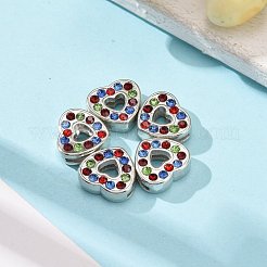 Alloy Rhinestone Slide Charms&nbsp;RSB357-1