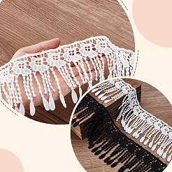 6 Yards 2 Colors Fibre Tassel Lace Trim&nbsp;OCOR-GA0002-78
