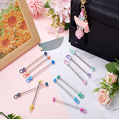 22Pcs 11 Colors Iron Bar Beadable Keychain for Jewelry Making DIY Crafts&nbsp;IFIN-SC0001-59