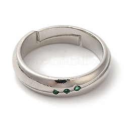 Green Cubic Zirconia Finger Rings&nbsp;RJEW-L123-003P